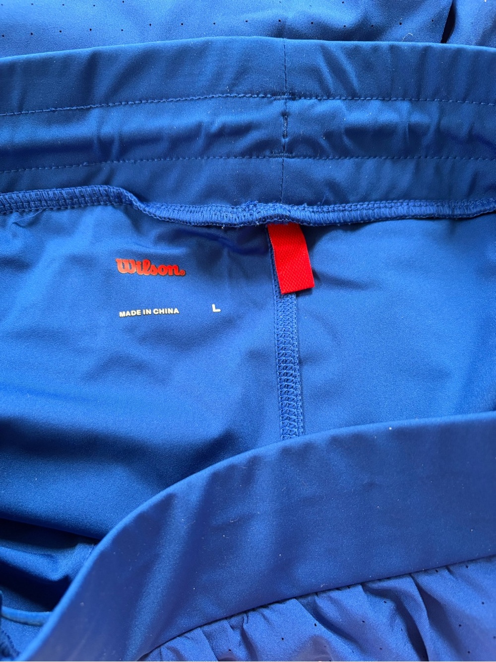 Wilson Backswing Pleated Women’s Tennis Shorts With Built In Shorts Size L  Blue - Picture 6 of 6